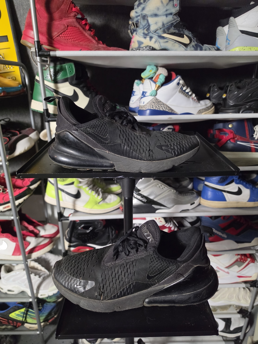🔥 Nike Men's Size 10 Air Max 270 React All-Black Running Shoes